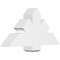 Ekena Millwork Redmond Architectural Grade PVC Gable Bracket, 36"W x 18"H x 6"D x 6"F, 12/12 Pitch GBP036X18X0606RED00 - alternate 1
